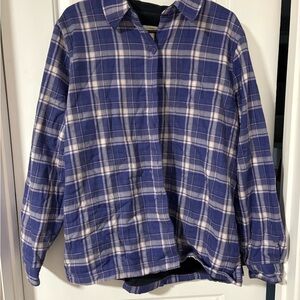 Women’s purple L.L Bean fleece button up